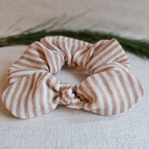 Scrunchie mit kleiner Schleife “StreifenLiebe”