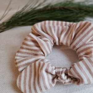 Scrunchie mit kleiner Schleife “StreifenLiebe”
